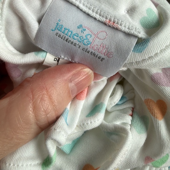 James & Lottie Heart Print Baby Romper - Picture 7 of 8